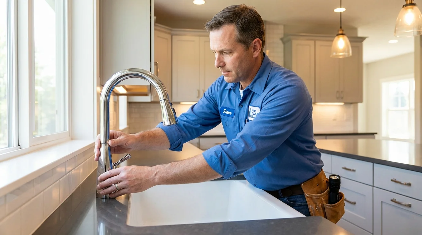 Kitchen faucet installation by Johns Plumbing LLC in Nescopeck